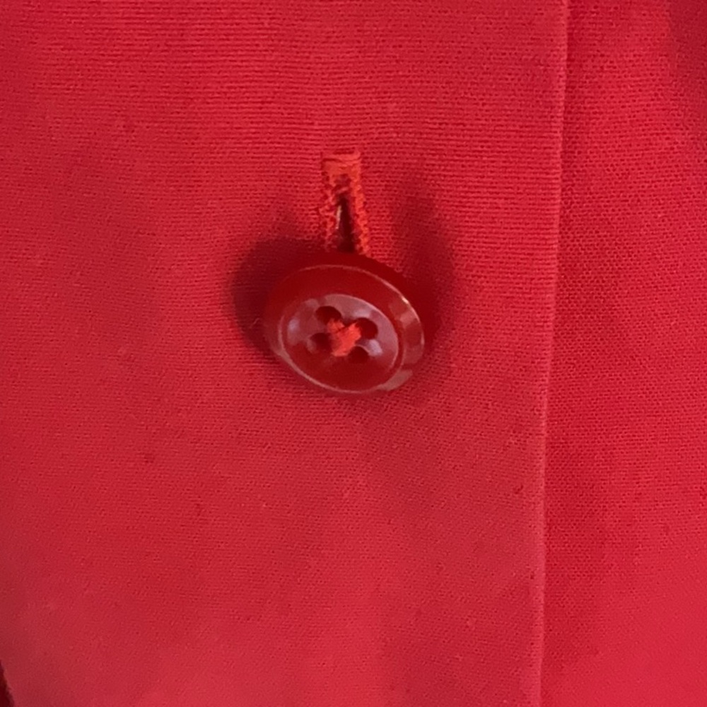 Talbots Wrinkle Resistant Stretch Button Up Shirt, Size 14, Red, Cotton - Picture 8 of 9